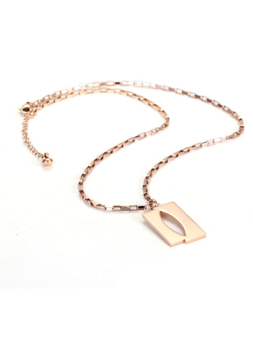 JINDING Stainless Steel Rose Gold Shell Necklace 2