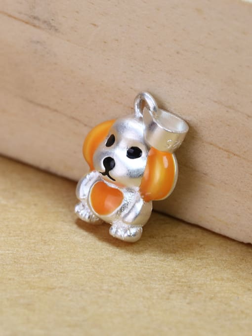 Peng Yuan 925 Silver Little Puppy Dog Glue Women Pendant 0