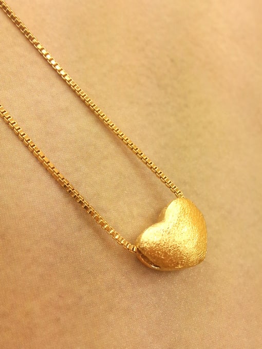 golden Elegant Gold Plated Heart Shaped Necklace