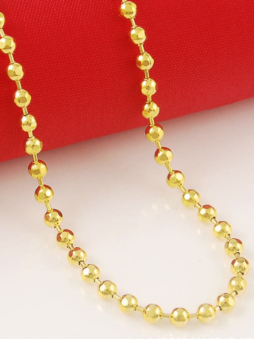 Yi Heng Da Women Elegant 24K Gold Plated Tiny Bead Necklace 2