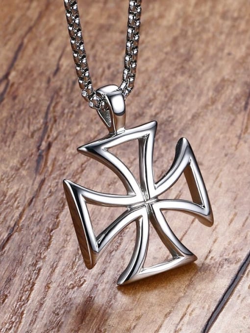 XIN DAI Western Style Cross Pendant Men Necklace 0