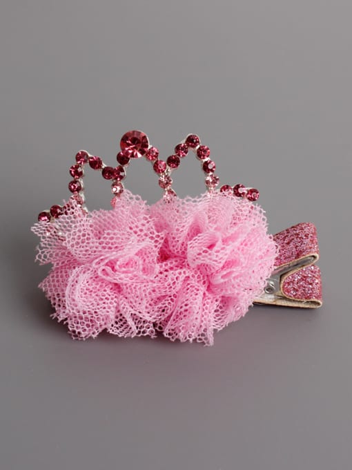 Pink Flower Crown Hairpin