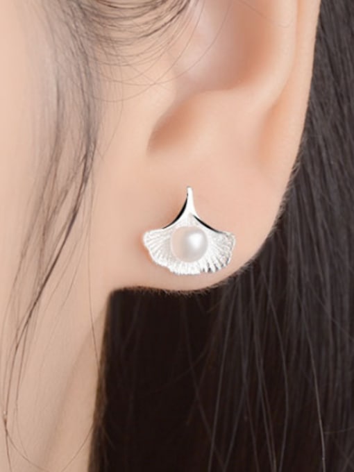 AI Fei Er Personalized Shell Imitation Pearl Stud Earrings 1