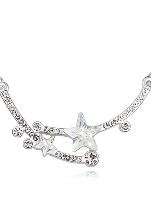 QIANZI Elegant Star Cubic austrian Crystals Pendant Alloy Necklace 3
