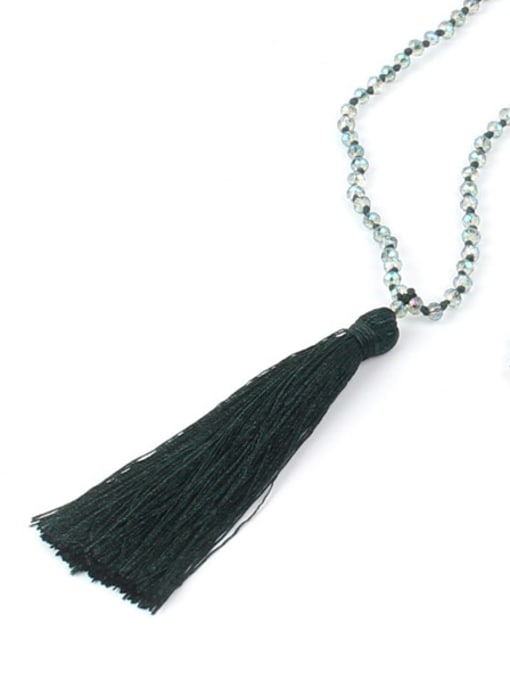 JHBZBVN1392-F Hot Selling Glass Beads Bohemia Tassel Necklace
