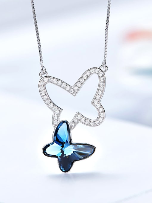 CEIDAI 2018 2018 S925 Silver Butterfly-shaped Necklace 2