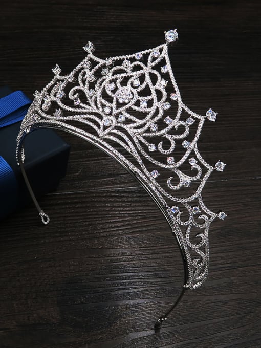 Cong Love Hollow Crown-shape Western Style Noble Hair Accessories 2