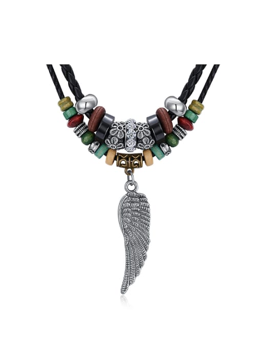 Open Sky Retro style Beads Wing Sweater Chain 0