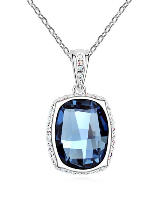 royal blue Simple austrian Crystal Alloy Necklace