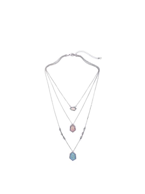 KM 2018 Multi-layer Simple Style Alloy Necklace 0