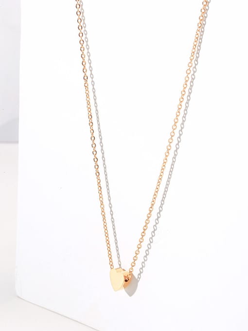 LI MUMU Stainless Steel Minimalist Style Classic Love Necklace 4