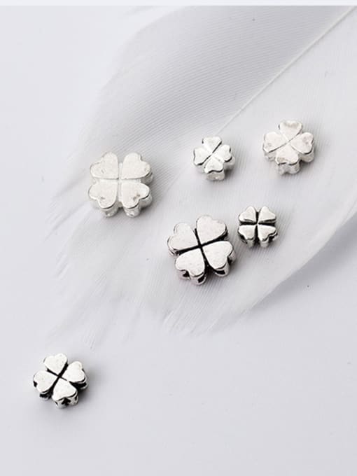 FAN 925 Sterling Silver With Silver Plated Classic leaf Bails 1