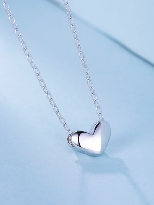 White 2018 Heart Shaped Necklace