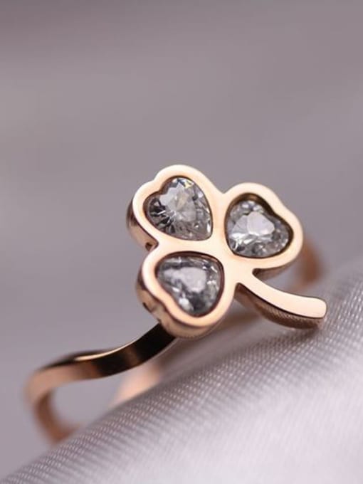 GROSE Flower Shaped Zircon Women Ring 1