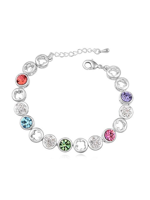 QIANZI Fashion Cubic austrian Crystals Alloy Bracelet
