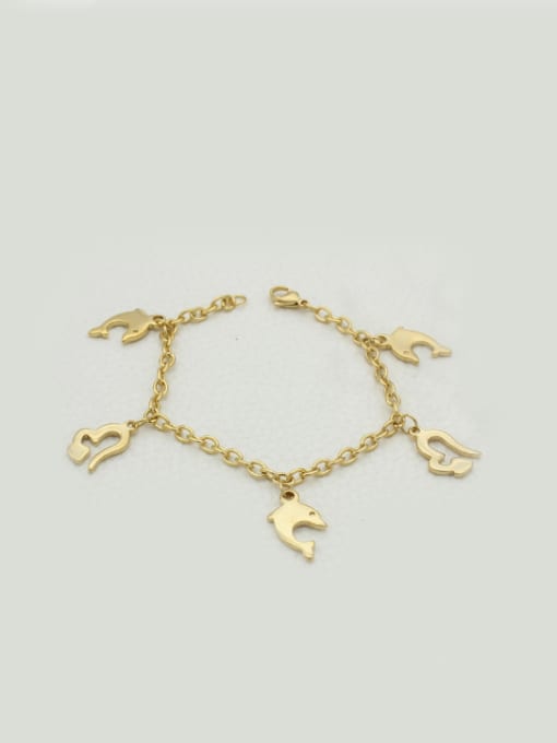 XIN DAI Golden Dolphin Heart-shaped Accessories Bracelet 0