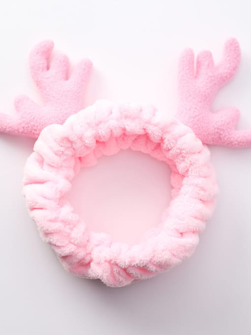 F pink (hair band) Cute Christmas Antler Downy Hair Hoop