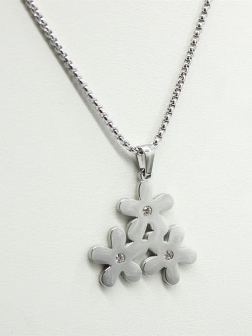 XIN DAI Flower Pendant Stainless Steel Necklace 0