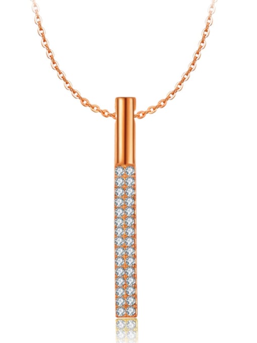 Rose Gold Necklace Simple Style Geometric Shaped Alloy Drop Earrings