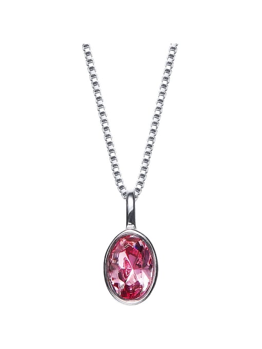 Red 2018 S925 Silver Crystal Necklace
