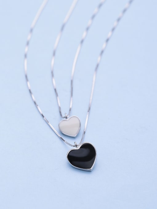 One Silver Heart Carnelian Necklace 3