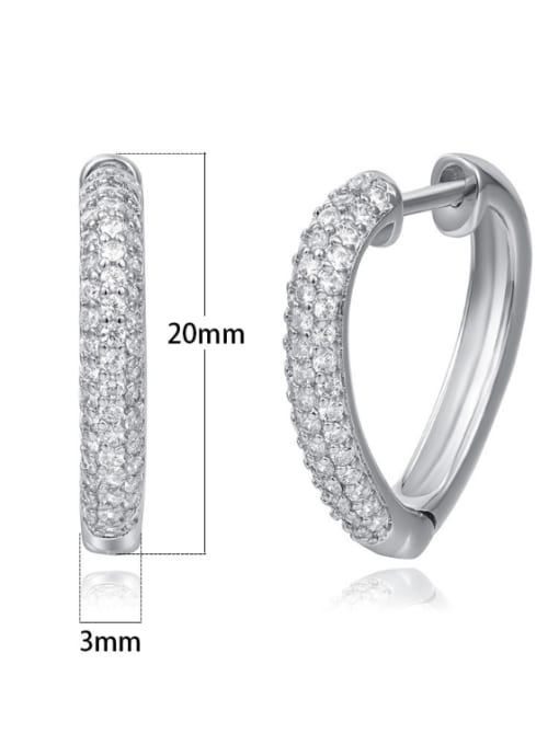 Platinum Western Style Plating Micro Pave Zircons Clip Earrings