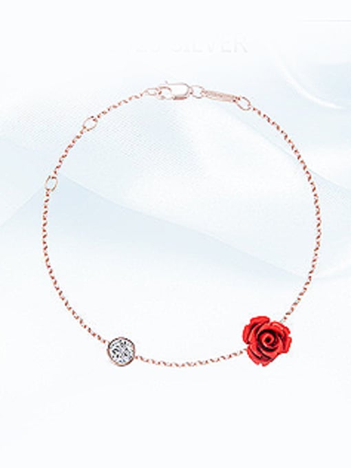 CEIDAI S925 Silver Rose Gold Anklet 0