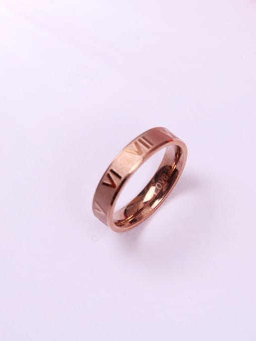 GROSE Rose Gold Plated Matt Titanium Ring 0