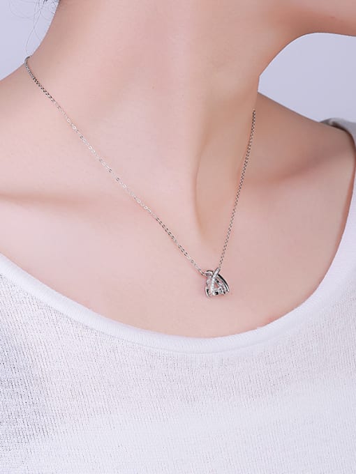 One Silver 2018 Cross Shaped Necklace 1