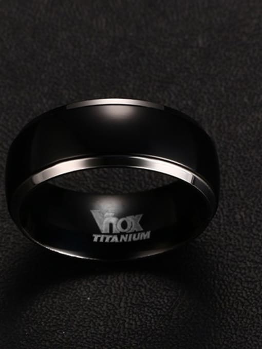 CONG Exquisite Black Gun Plated High Polished Titanium Ring 1
