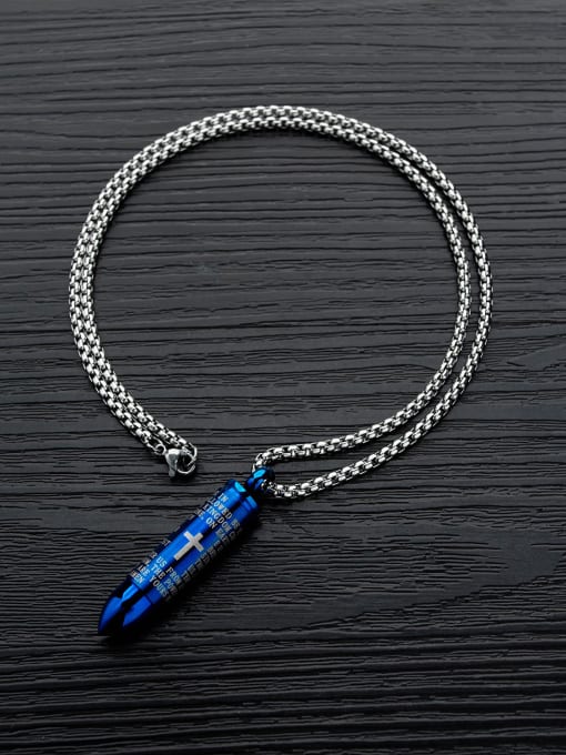Open Sky Titanium With English letter  Personality Bullet Pendant  Necklaces 1