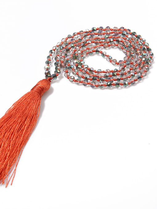 JHBZBVN1392-C Hot Selling Glass Beads Bohemia Tassel Necklace