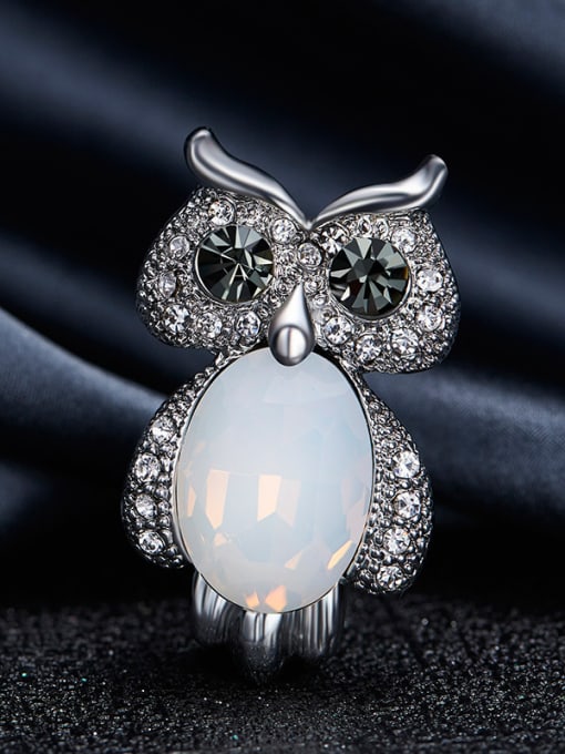 CEIDAI Owl Shaped austrian Crystal Brooch 0