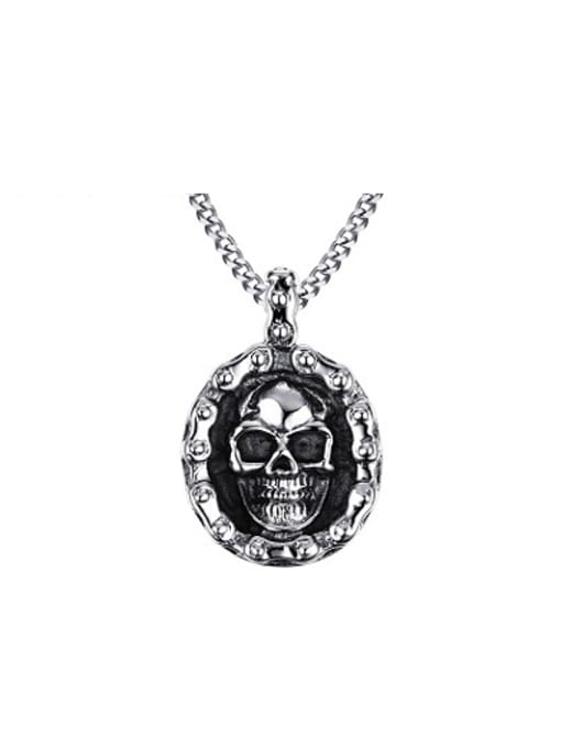 CONG Personality Skull Shaped Stainless Steel Pendant 0