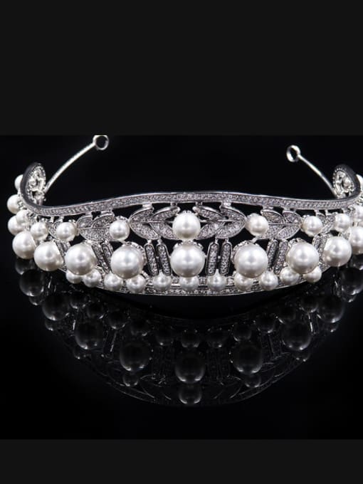 Cong Love Artificial Pearls Zircons Shining Noble Hair Accessories 0
