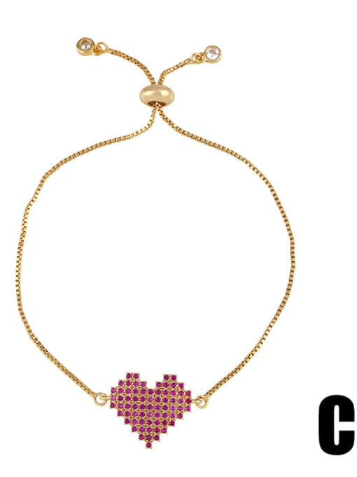 CC Copper With Cubic Zirconia Fashion Heart/cherry/Clip Bracelets 4
