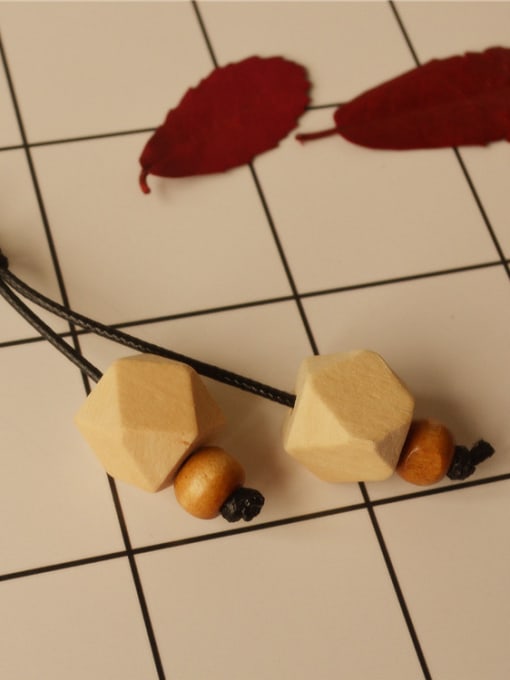 Dandelion Women Geometric Wooden Beads Necklace 1