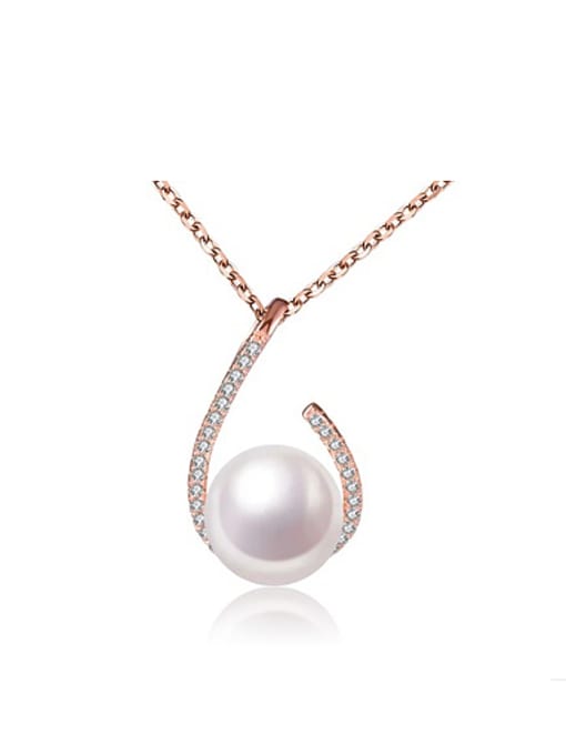 Rose Gold 2018 2018 Fashion Freshwater Pearl Water Drop shaped Necklace