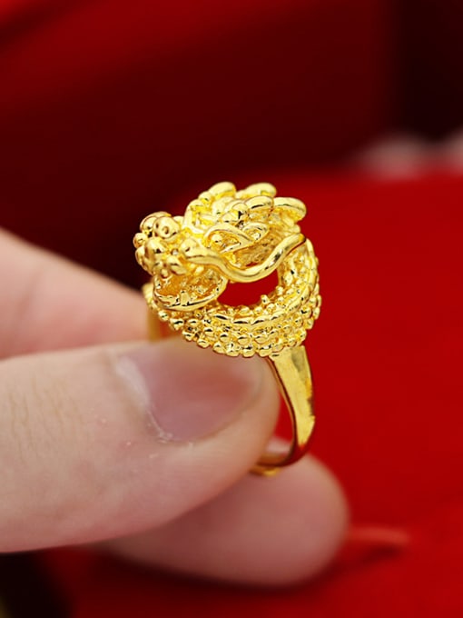 Neayou 24K Gold Plated Dragon Shaped Ring 3