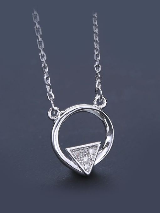 One Silver Fresh Triangle Necklace 0