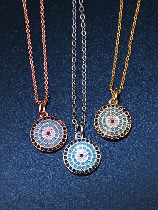 CC Copper With Cubic Zirconia Fashion Round Necklaces 0