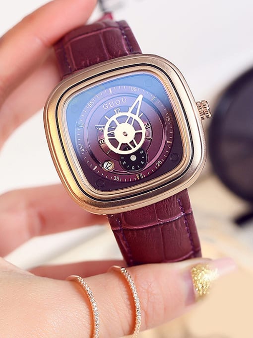 GUOU Watches GUOU Brand Retro Personalized Square Watch 2