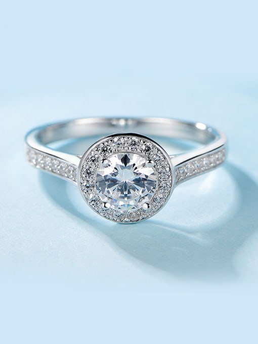 White Women Round-shaped Engagement Ring