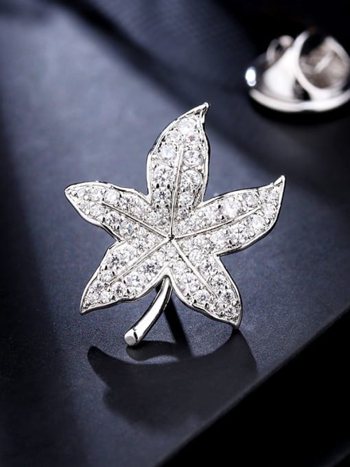 C046 Copper With  Cubic Zirconia Delicate Flower Multi style combination Lapel Pins