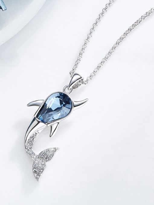 CEIDAI Dolphin-shaped Crystal Necklace 2