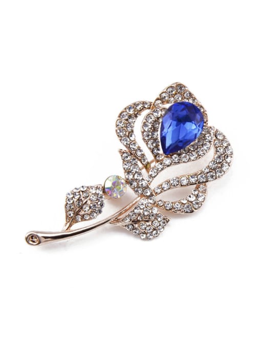 Inboe new 2018 2018 2018 2018 2018 Flower-shaped Crystals Brooch 1