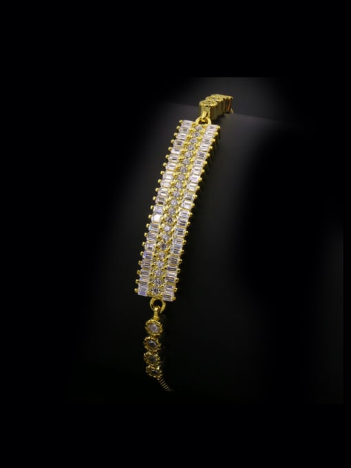 Golden Rectangle Shaped Stretch Bracelet