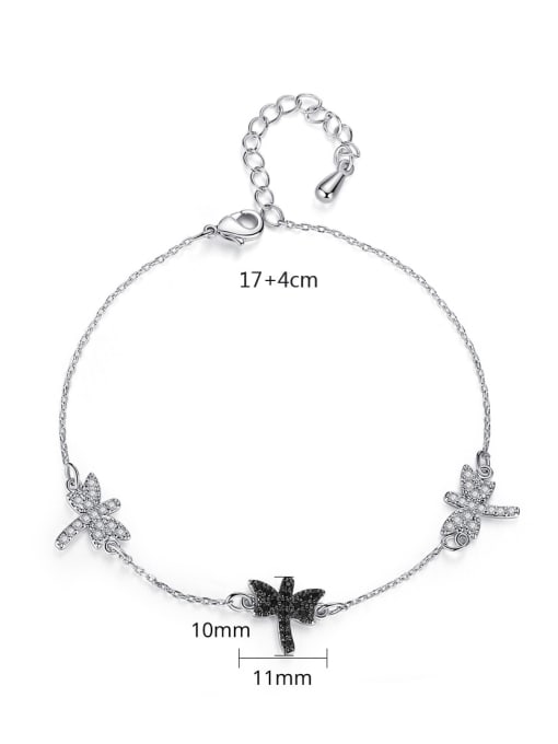 BLING SU Copper With Platinum Plated Simplistic Insect  Dragonfly Bracelets 3