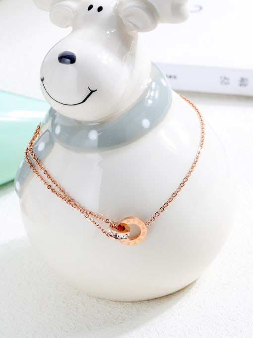 rose gold Stainless Steel With Rose Gold Plated Fashion Round Anklets