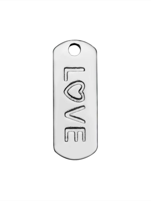 XVC137-2 Stainless Steel With Personality Irregular with some words Charms